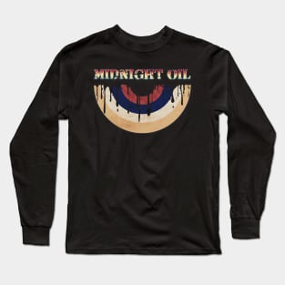 Melted Vinyl - Midnight Oil Long Sleeve T-Shirt